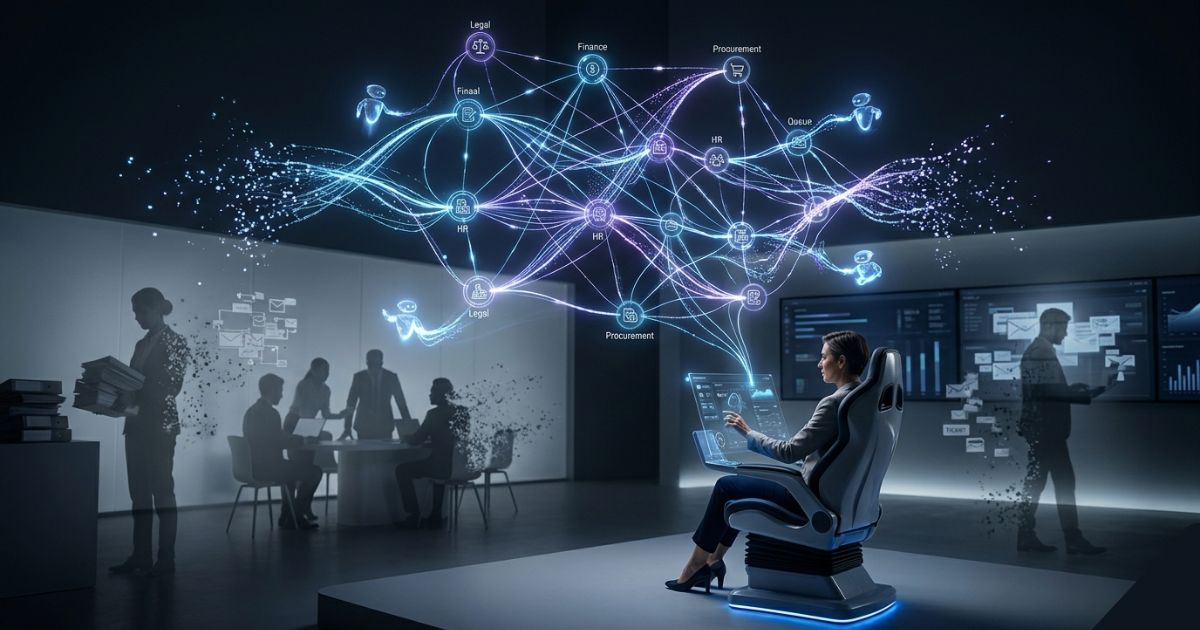 AI-powered enterprise workflow and cross-functional collaboration dashboard.